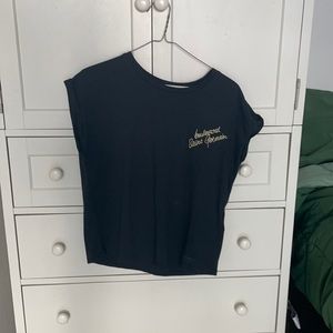 Maje black muscle t shirt